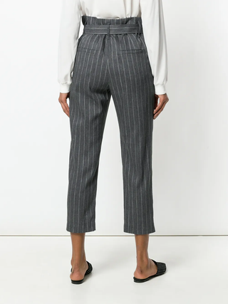 Brunello Cucinelli Womens Pin Stripe PANTS In DARK GREY