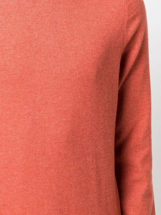 Brunello Cucinelli Mens Turtleneck 100% Cashmere Orange Sweater