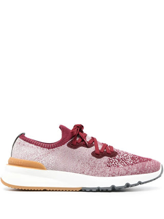 Brunello Cucinelli Mens Sneakers In Bordeaux