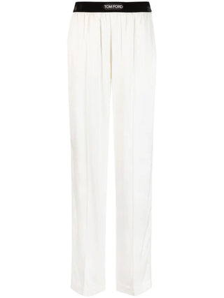 Tom Ford Womens Silk White Pants