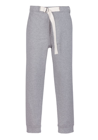 Brunello Cucinelli Womens Grey Joggers With White Side Stripe Detail