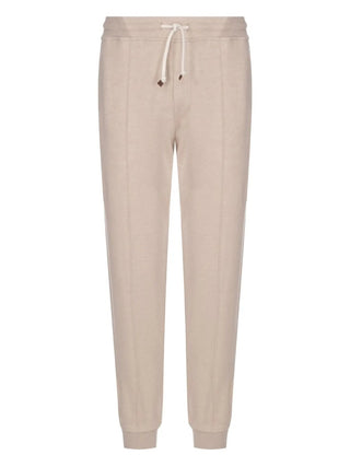 Brunello Cucinelli New Mens Cashmere Beige Joggers