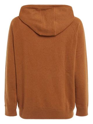Zegna Mens Long Sleeved Drawstring Knitted Hoodie In Beige