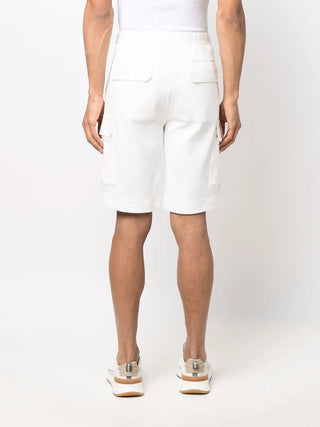 Brunello Cucinelli Pocket Detailed Straight Leg Shorts in Off White