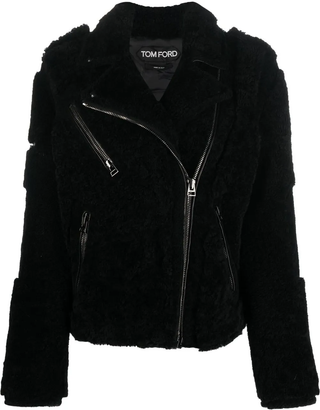 Tom Ford Womens Black Sherpa Jacket