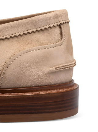 Brunello Cucinelli Mens Off White Suede Loafer