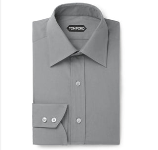 Tom Ford Men’s 100% Silk Grey Button Down Dress Shirt