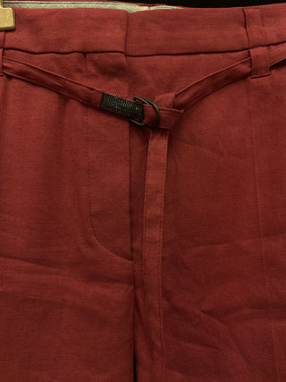 Brunello Cucinelli Womens Red Pant