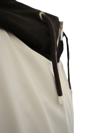 Brunello Cucinelli Men's Outerwear Color Block Vest Grey White Jacket Pelle Leather Suede