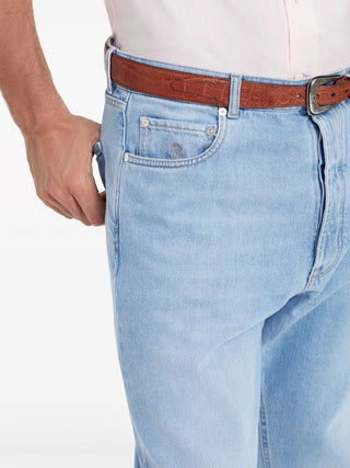 Brunello Cucinelli Mens Iconic Fit Light Denim