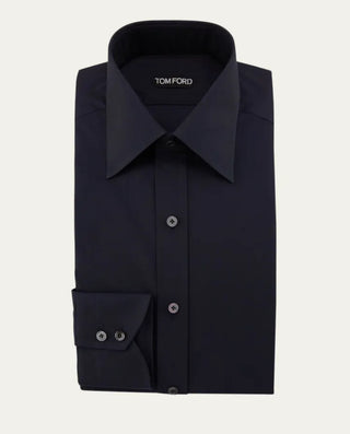 Tom Ford Mens Dark Navy 100% Cotton Button Down Dress Shirt