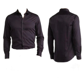 Cavalli Class by Roberto Cavalli Mens Comfort Fit Black Dress Shirt