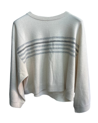 Brunello Cucinelli Womens Off White Wool Cashmere & Silk Long Sleeve Top