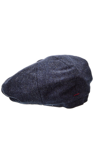 Brunello Cucinelli 100% Wool Flat Cap Grey Blue Men's Hat