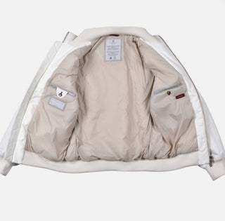 Brunello Cucinelli Men’s Cream Bomber Jacket