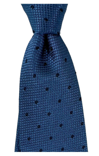 Brunello Cucinelli Blue & Black Dotted Tie