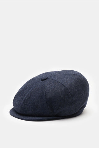 Brunello Cucinelli 100% Wool Flat Cap Grey Blue Men's Hat