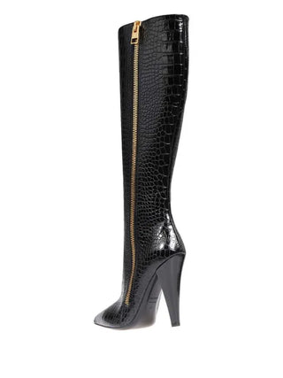 Tom Ford Archive Women’s Crocodile Skin Leather Boots