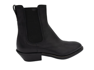 Tods Mens Heeled Leather Chelsea Boots in Black