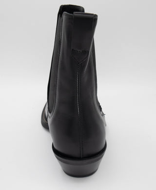 Tods Mens Heeled Leather Chelsea Boots in Black