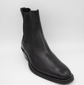 Tods Mens Heeled Leather Chelsea Boots in Black