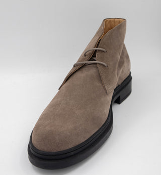 Tods Mens Suede Leather Ankle Boots in Beige