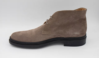 Tods Mens Suede Leather Ankle Boots in Beige