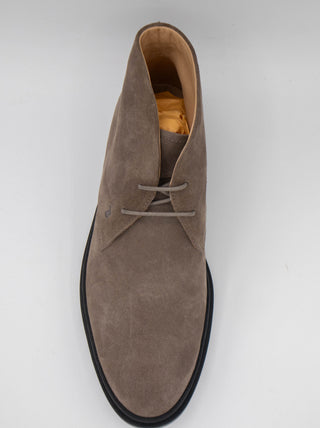 Tods Mens Suede Leather Ankle Boots in Beige