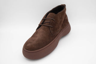 Tods Mens Suede Leather Lace Up Boots in Brown