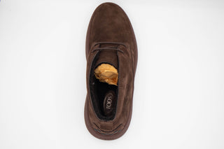 Tods Mens Suede Leather Lace Up Boots in Brown
