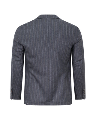 Brunello Cucinelli New Charcoal Grey Pin Stripe Wool Sport Coat Blazer