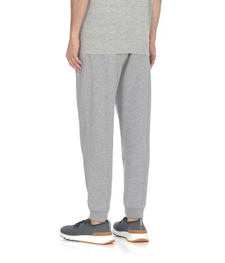 Brunello Cucinelli Men's Drawstring Waist Track Pants In Grey