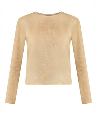 Tom Ford Womens Gold Long Sleeve Top