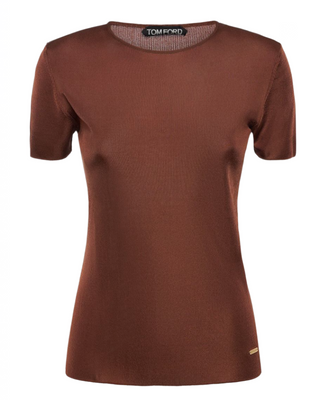 Tom Ford Women's Silk Top In Brown