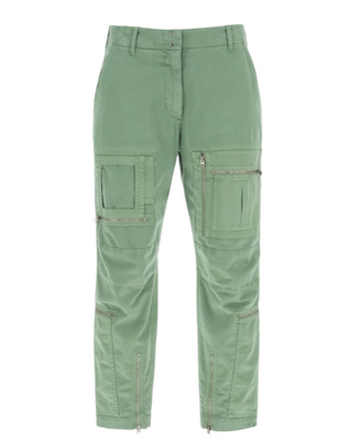 Tom Ford Womens Green Twill Cargo Pants