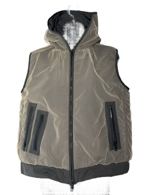 Brunello Cucinelli Womens Mesh Brown & Clear Vest