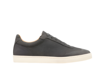 Brunello Cucinelli Pebbled Leather Sneakers in Dark Grey