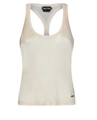 Tom Ford Womens Ribbed Tank Top In Ecru