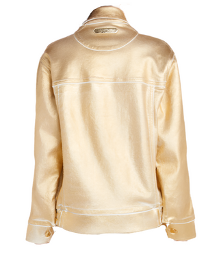 Tom Ford Womens Coated Gold Denim Jacket