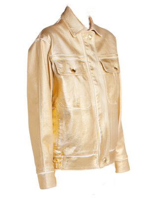 Tom Ford Womens Coated Gold Denim Jacket