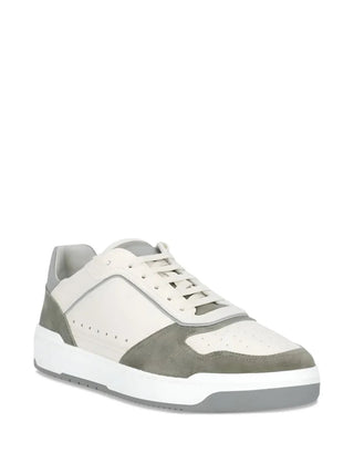 Brunello Cucinelli Color-Block Low-Top White & Grey Sneaker