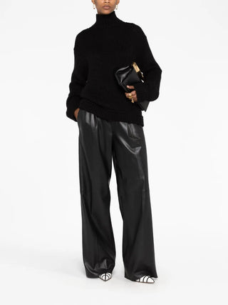 Tom Ford Womens Roll Neck Knitted Wool Sweater In Black