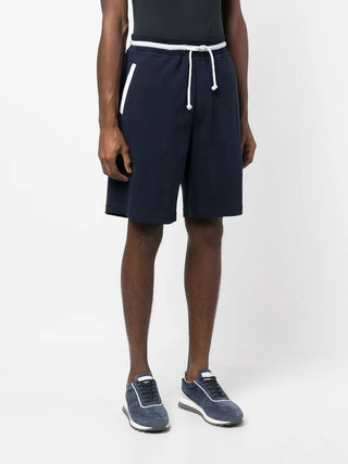 Brunello Cucinelli Mens Sweat Shorts In Cobalt Blue