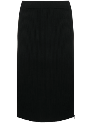 Tom Ford Womens Black Silk Blend Midi Pencil Skirt In Black