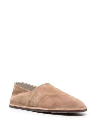Brunello Cucinelli Men's Round Toe Loafers  In Beige