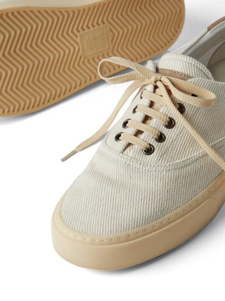 Brunello Cucinelli Mens Sand Color Branded Lace-Up Sneakers