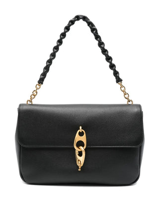 Tom Ford Womens Chain Link Strap Shoulder Bag In Black