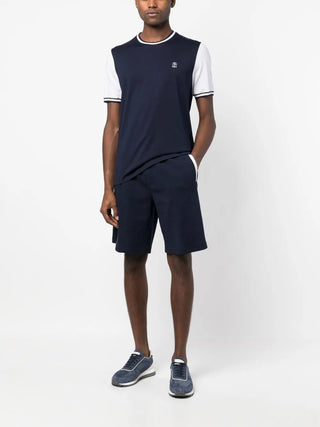 Brunello Cucinelli Mens Sweat Shorts In Cobalt Blue