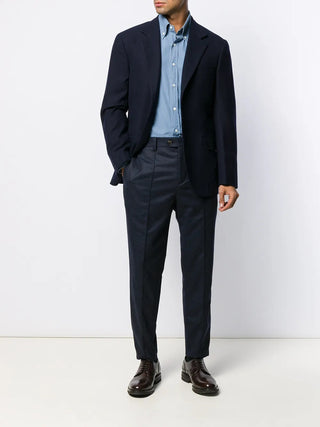 Brunello Cucinelli New Mens Navy Cashmere & Silk Blazer
