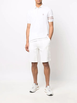 Brunello Cucinelli Pocket Detailed Straight Leg Shorts in Off White